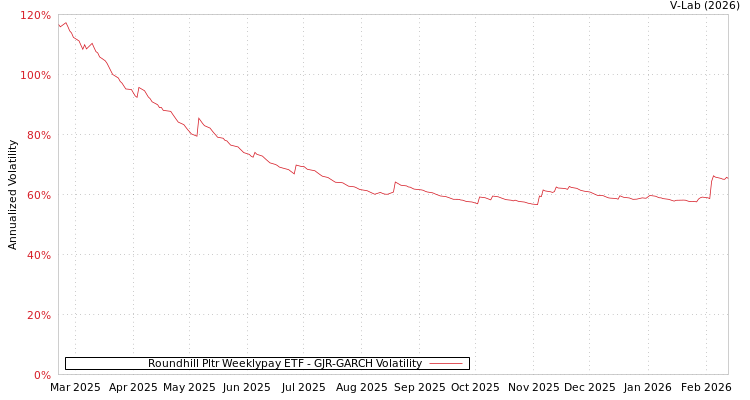 graph of Roundhill Pltr Weeklypay ETF GJR-GARCH