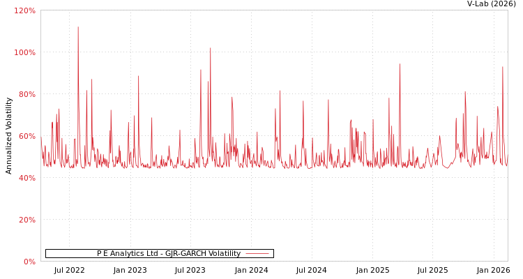 graph of P E Analytics Ltd GJR-GARCH