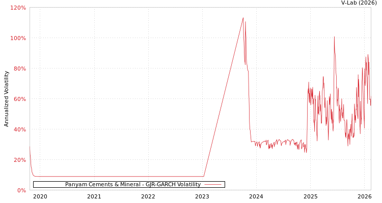 graph of Panyam Cements & Mineral GJR-GARCH