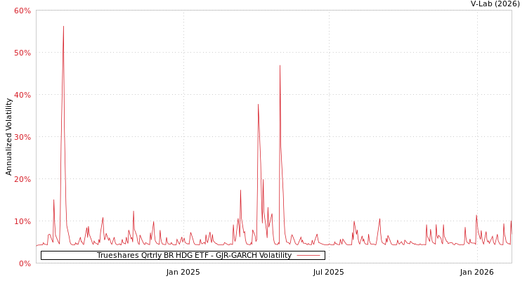 graph of Trueshares Qrtrly BR HDG ETF GJR-GARCH
