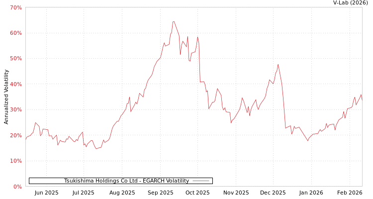 graph of Tsukishima Holdings Co Ltd EGARCH