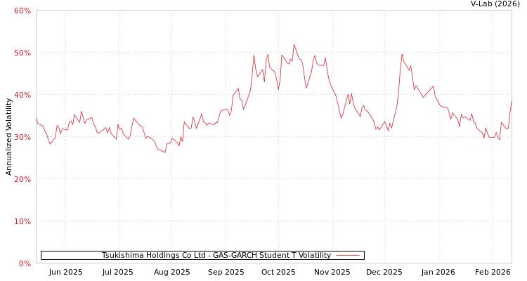 graph of Tsukishima Holdings Co Ltd GAS-GARCH-T