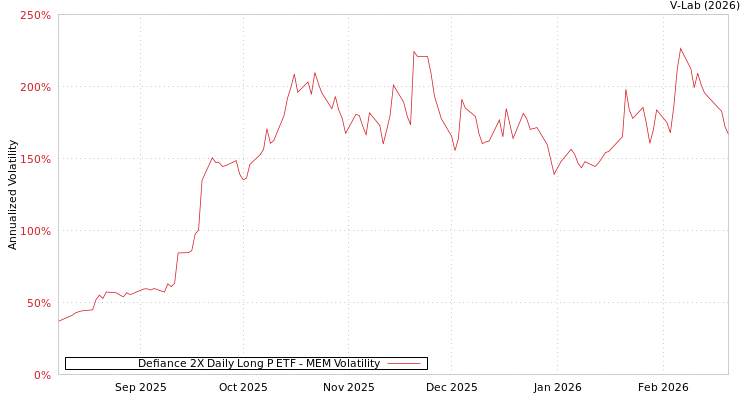 graph of Defiance 2X Daily Long P ETF MEM