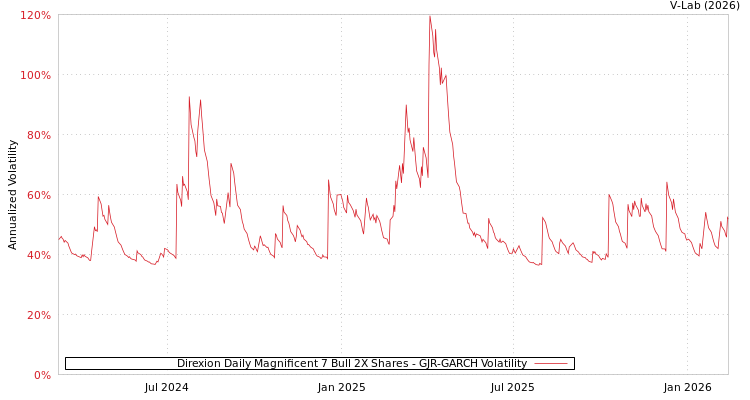 graph of Direxion Daily Magnificent 7 Bull 2X Shares GJR-GARCH
