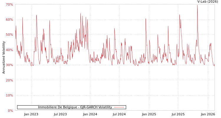 graph of Immobiliere De Belgique GJR-GARCH
