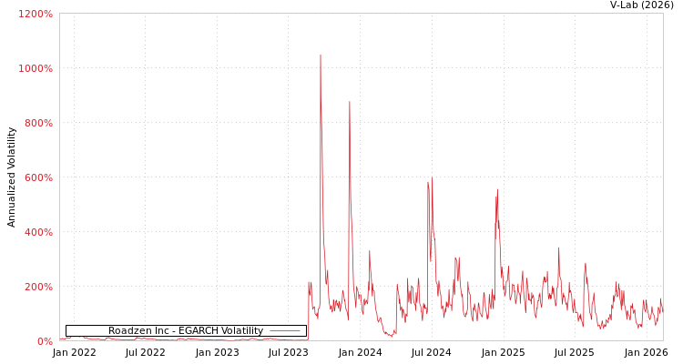 graph of Roadzen Inc EGARCH