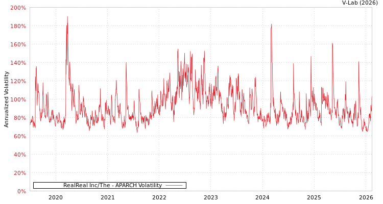 graph of RealReal Inc/The APARCH