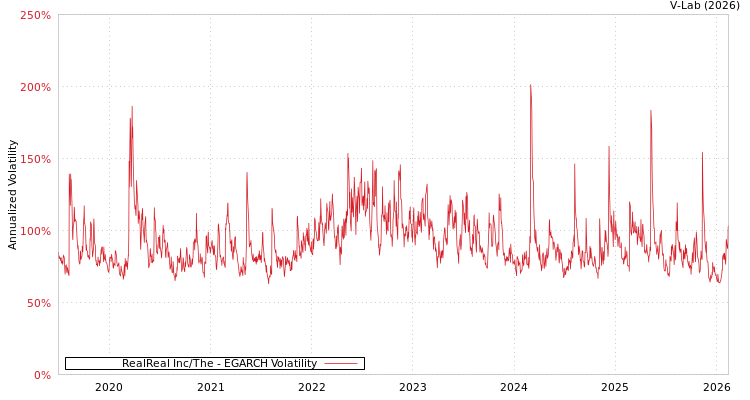 graph of RealReal Inc/The EGARCH