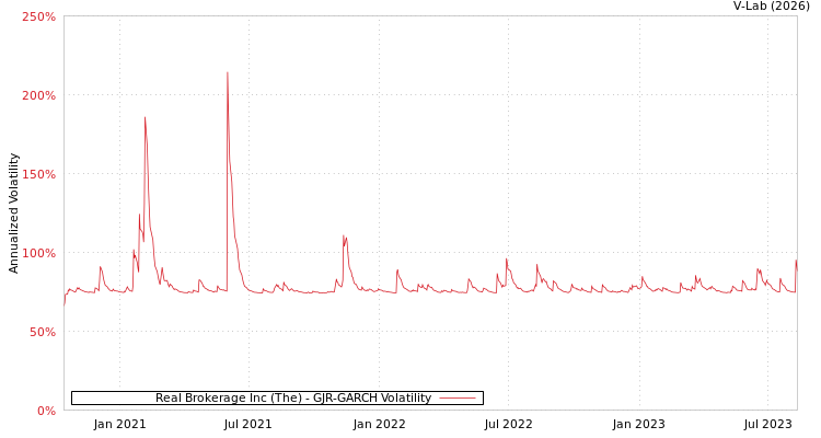 graph of Real Brokerage Inc (The) GJR-GARCH