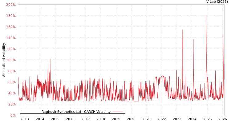graph of Raghuvir Synthetics Ltd GARCH