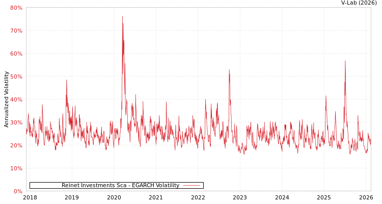 graph of Reinet Investments Sca EGARCH