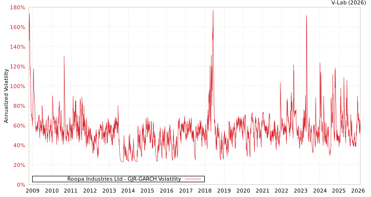 graph of Roopa Industries Ltd GJR-GARCH