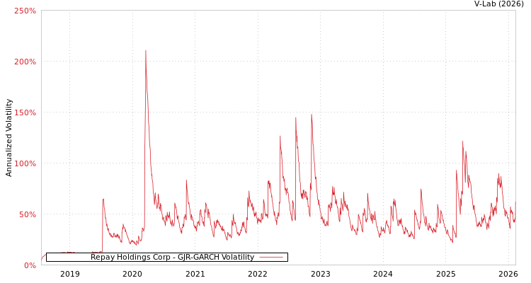 graph of Repay Holdings Corp GJR-GARCH