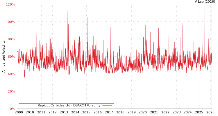 graph of Rapicut Carbides Ltd EGARCH