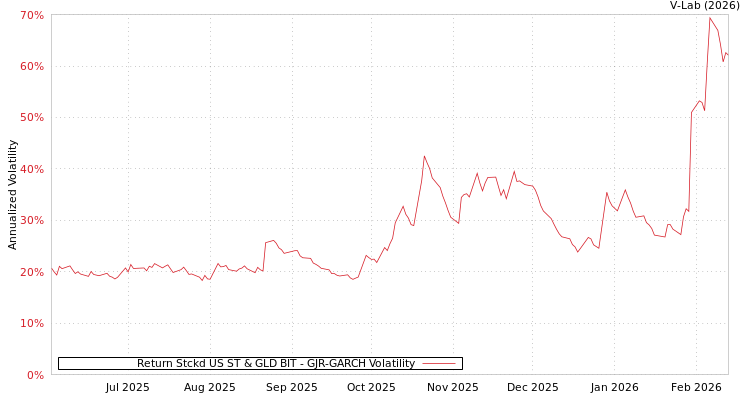 graph of Return Stckd US ST & GLD BIT GJR-GARCH