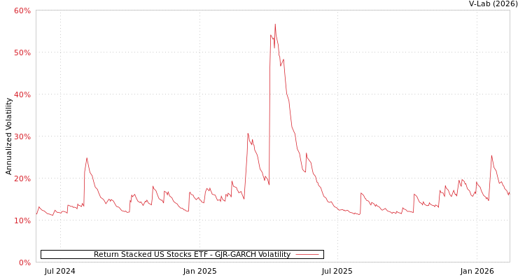 graph of Return Stacked US Stocks ETF GJR-GARCH