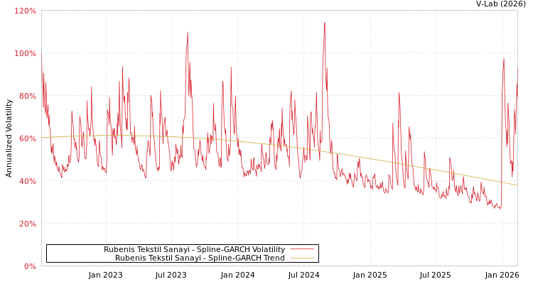 graph of Rubenis Tekstil Sanayi SGARCH