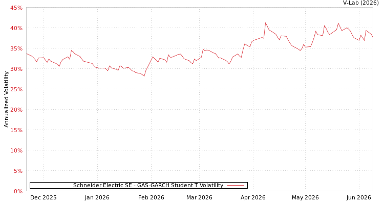 graph of Schneider Electric SE GAS-GARCH-T