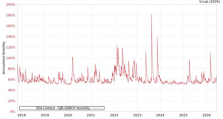 graph of SEA Limited GJR-GARCH