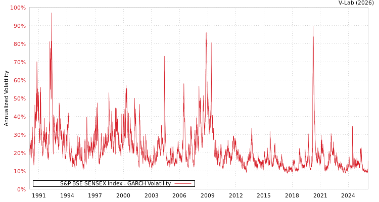 graph of S&P BSE SENSEX Index GARCH