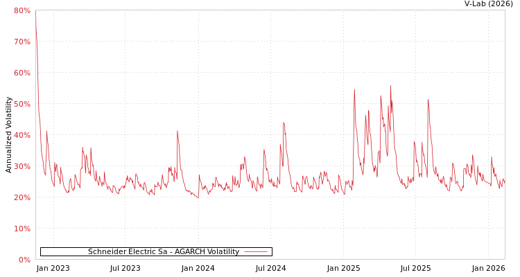 graph of Schneider Electric Sa AGARCH