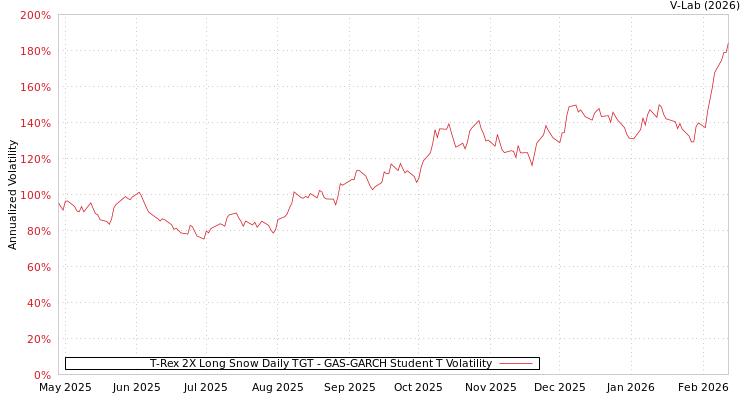 graph of T-Rex 2X Long Snow Daily TGT GAS-GARCH-T