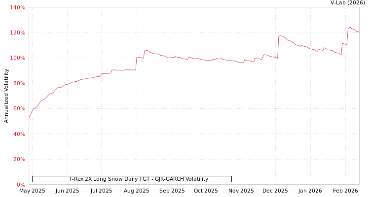 graph of T-Rex 2X Long Snow Daily TGT GJR-GARCH