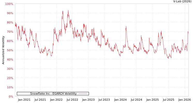 graph of Snowflake Inc EGARCH