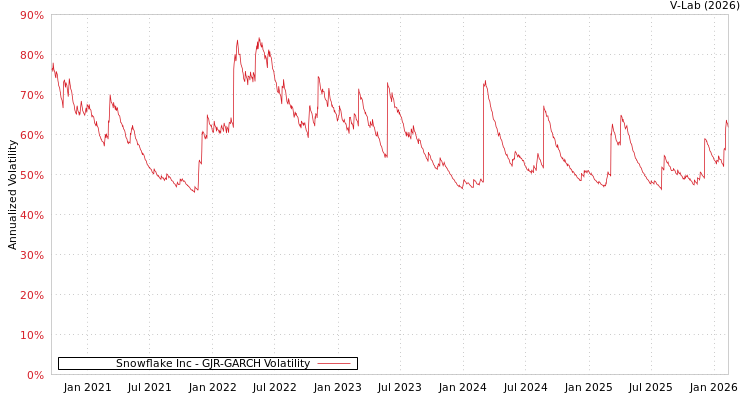 graph of Snowflake Inc GJR-GARCH