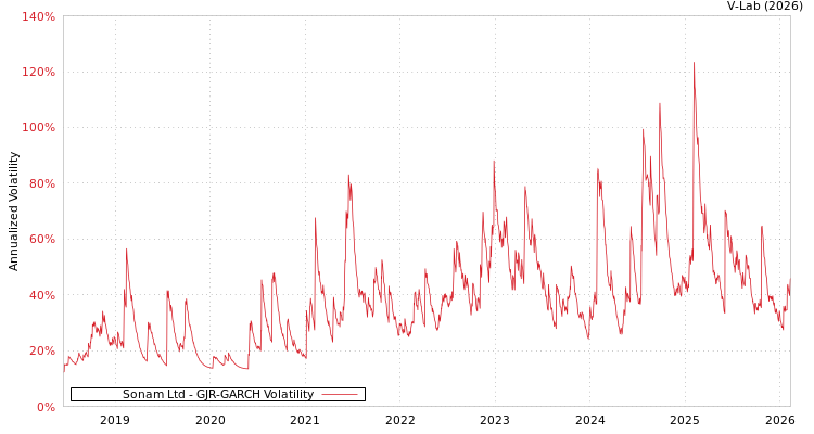 graph of Sonam Ltd GJR-GARCH