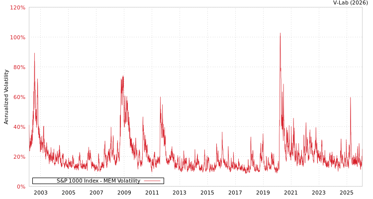 graph of S&P 1000 Index MEM