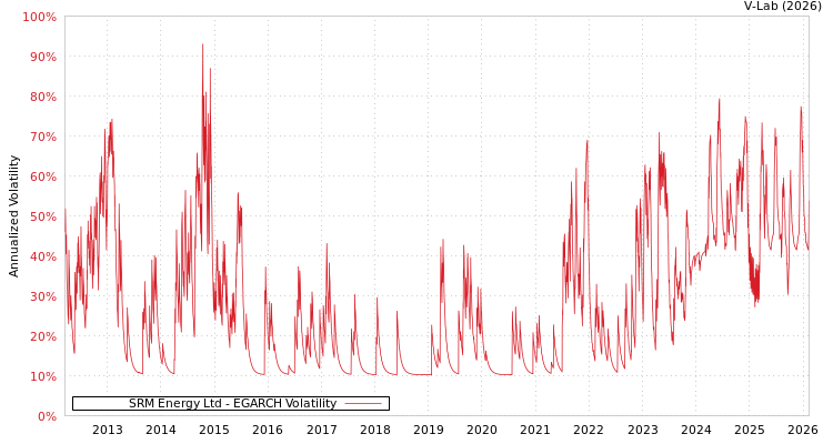graph of SRM Energy Ltd EGARCH