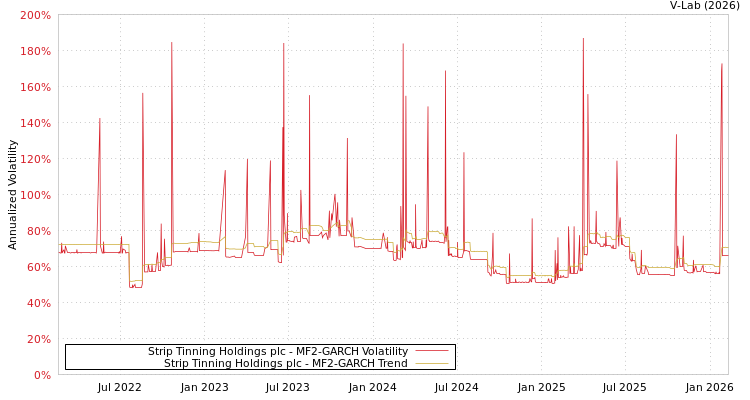 graph of Strip Tinning Holdings plc MF2-GARCH