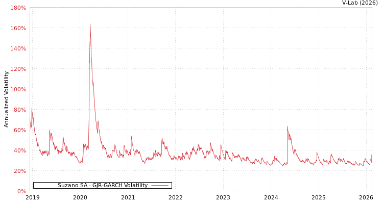 graph of Suzano SA GJR-GARCH
