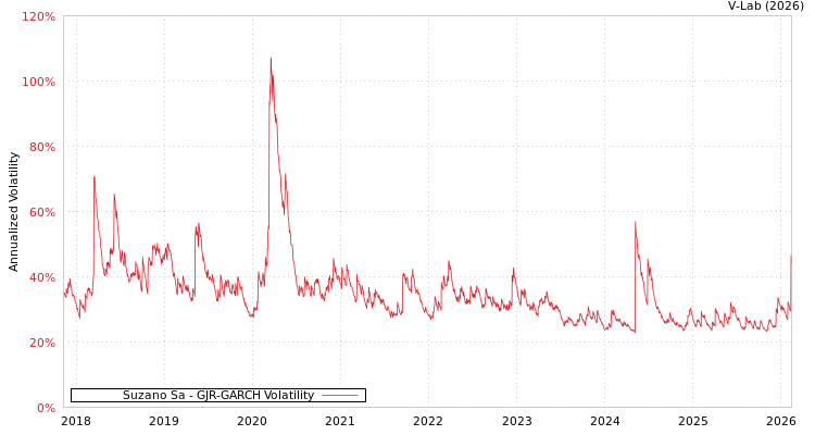 graph of Suzano Sa GJR-GARCH