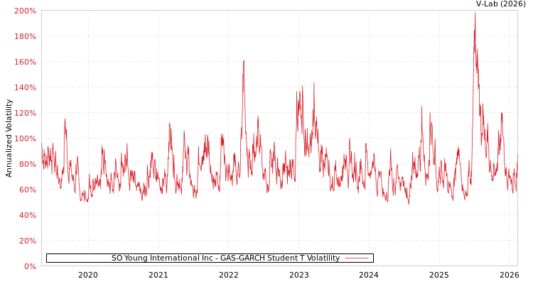 graph of SO Young International Inc GAS-GARCH-T
