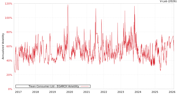 graph of Tiaan Consumer Ltd EGARCH
