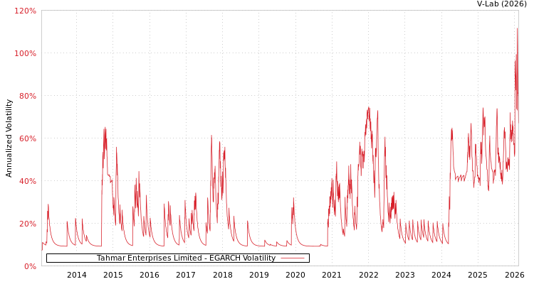 graph of Tahmar Enterprises Limited EGARCH