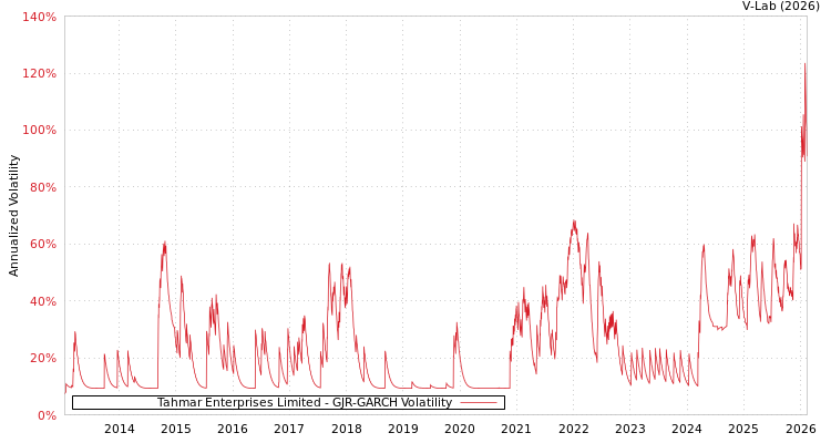 graph of Tahmar Enterprises Limited GJR-GARCH