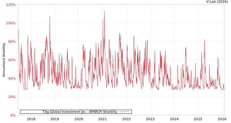 graph of Tdg Global Investment Jsc APARCH