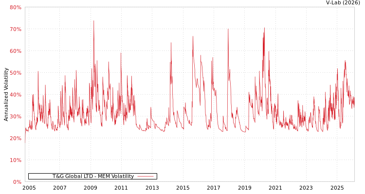 graph of T&G Global LTD MEM