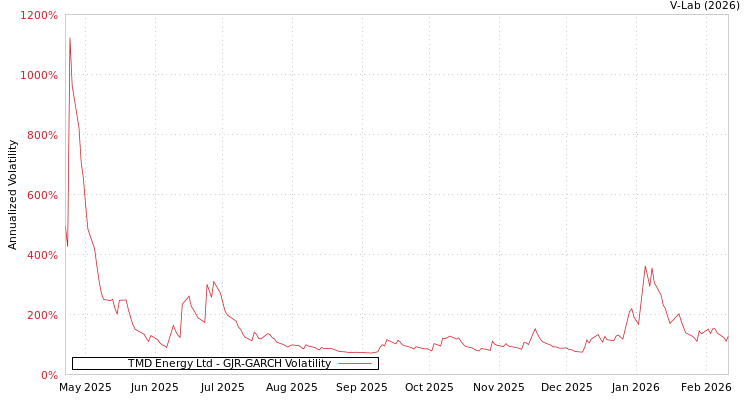 graph of TMD Energy Ltd GJR-GARCH