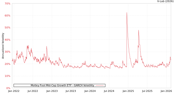 graph of Motley Fool Mid-Cap Growth ETF GARCH