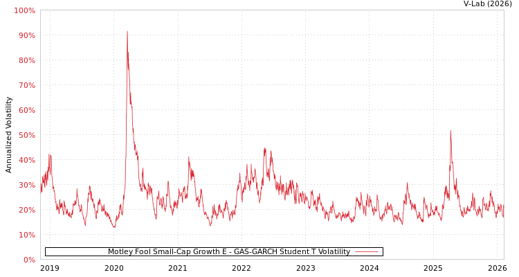 graph of Motley Fool Small-Cap Growth E GAS-GARCH-T