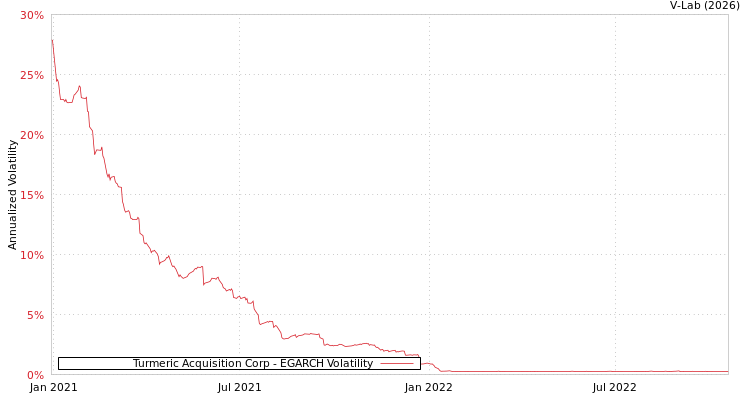 graph of Turmeric Acquisition Corp EGARCH
