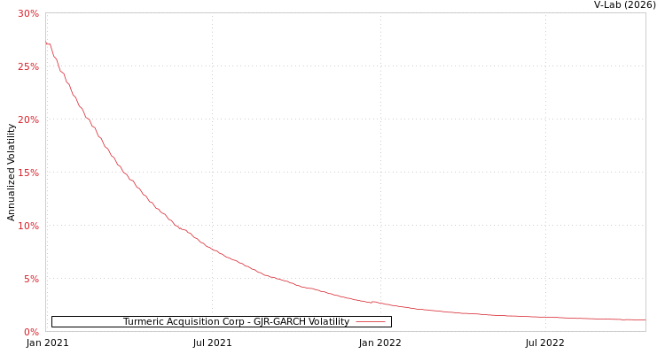 graph of Turmeric Acquisition Corp GJR-GARCH