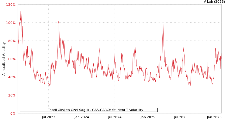 graph of Tapdi Oksijen Ozel Saglik GAS-GARCH-T