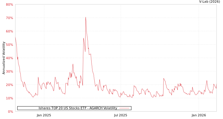 graph of Ishares TOP 20 US Stocks ETF AGARCH
