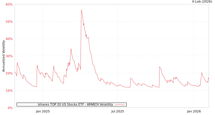 graph of Ishares TOP 20 US Stocks ETF APARCH