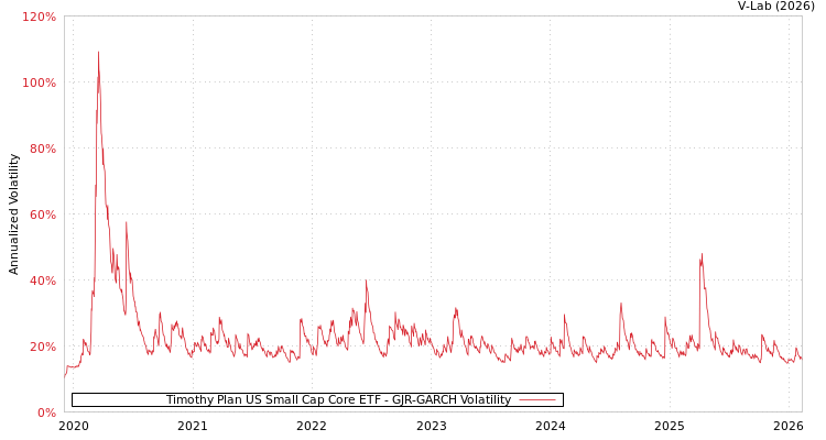 graph of Timothy Plan US Small Cap Core ETF GJR-GARCH